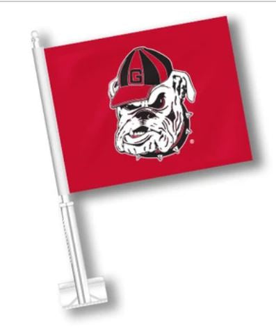 UGA Old Dog Car Flag